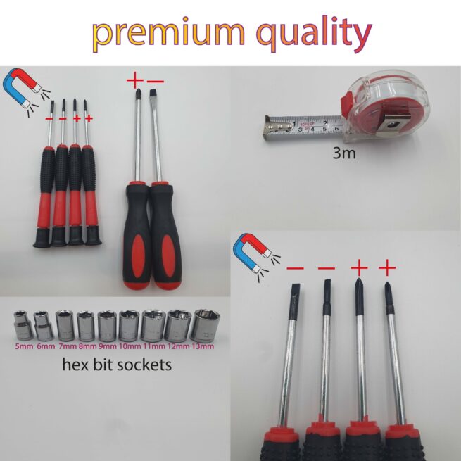 Mobi Premium 43-in-1 Universal Home Tool Box Set - Image 4