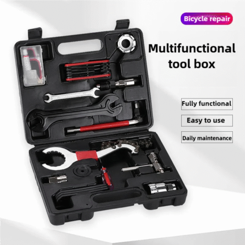Bicycle Repair Tool Kit Box Set | Bike Cycle Maintenance Mechanic Toolbox Spanner Wrench Chain