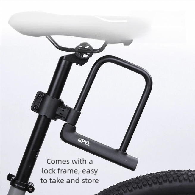 Premium Heavy Duty U-Lock Bicycle Lock Anti-Theft Alloy Steel Bike Lock with Mounting Bracket - Image 2