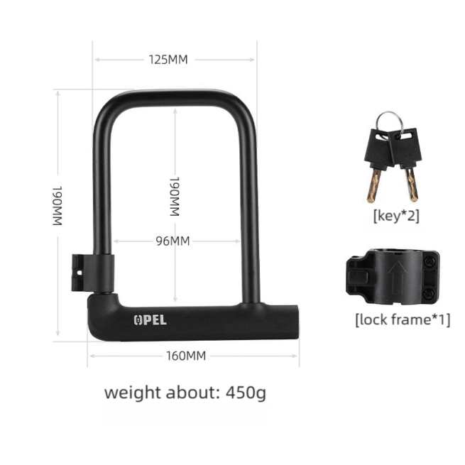 Premium Heavy Duty U-Lock Bicycle Lock Anti-Theft Alloy Steel Bike Lock with Mounting Bracket - Image 6