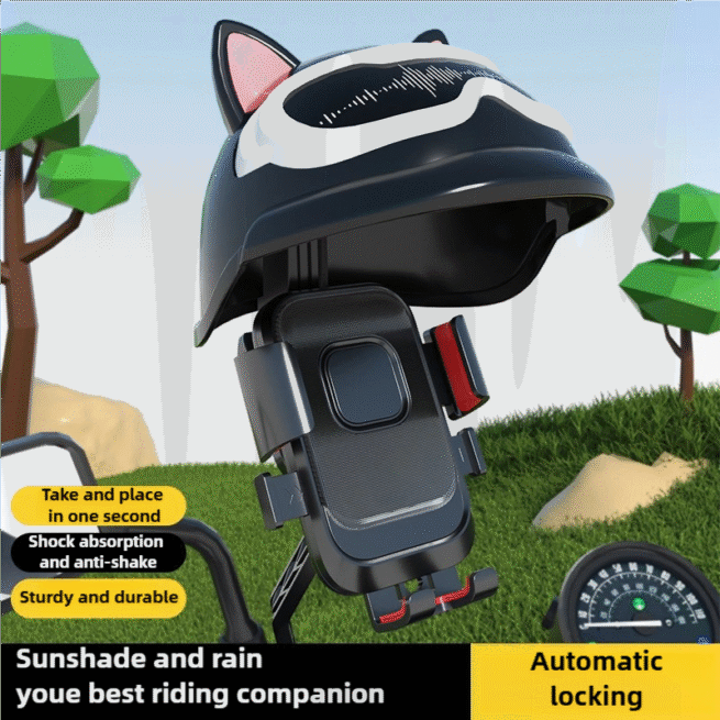 Phone Holder Bike Waterproof With Cap Umbrella - Image 9