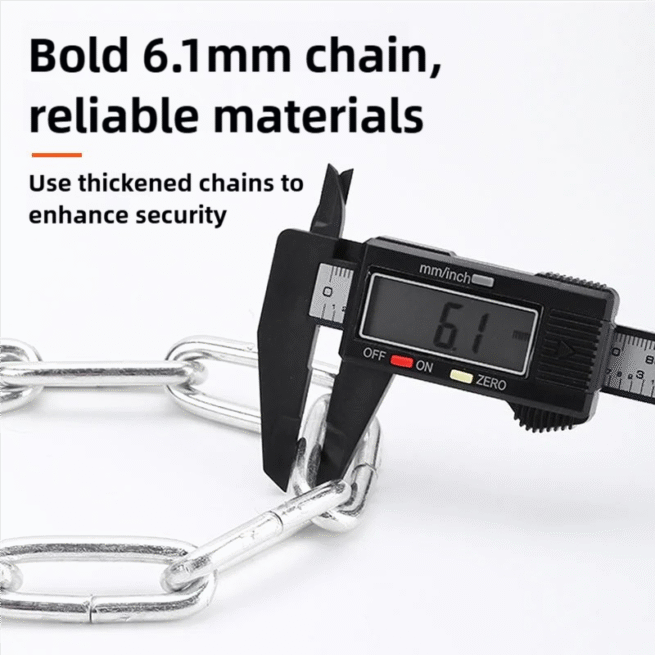Heavy-Duty Bike Chain Lock | Max Security, Anti-Theft | 60/90/120cm Bicycle Lock - Image 3