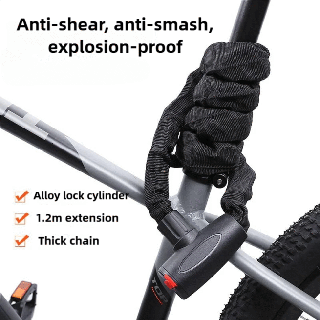 Heavy-Duty Bike Chain Lock | Max Security, Anti-Theft | 60/90/120cm Bicycle Lock - Image 4