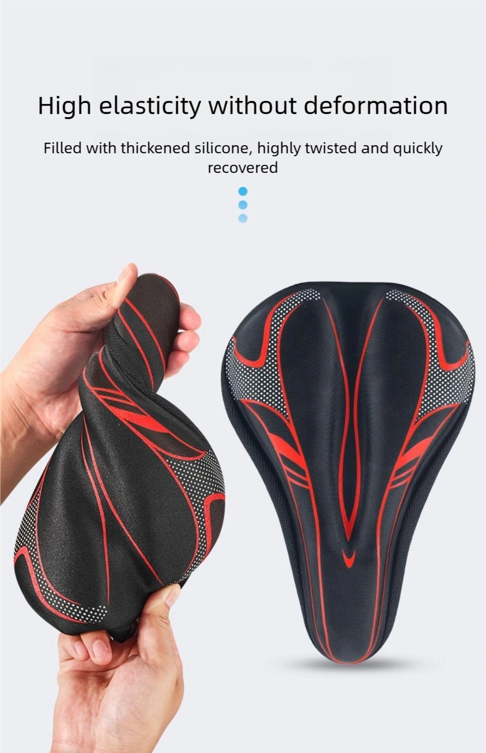 Mobi Silicone Bike Seat Cushion Cover – Soft Thick Gel Pad | Breathable & Non-Slip | Reflective Strip | Waterproof Cover | MTB Road Folding Bicycle Saddle Protector | Singapore Local Stock - Image 7