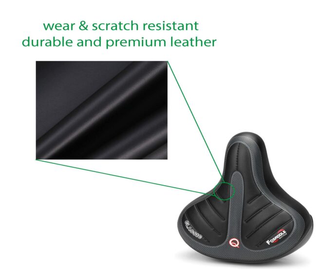 Mobi Q Extra Comfort Bicycle Seat | 8cm Memory Foam & Dual Spring Suspension | Wide Bike Saddle - Image 5