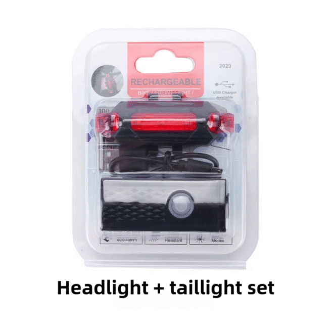 Bike Headlight & Tail Light Set USB Rechargeable – Stay Safe & Visible! - Image 4