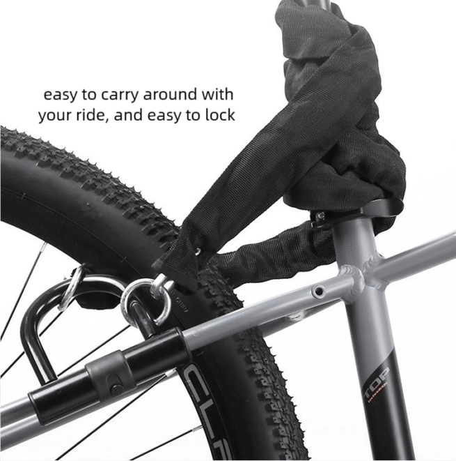 Heavy Duty U-Lock Bicycle Lock + Chain | Anti-Theft | 2 Keys | Mount Bracket | Waterproof - Image 5