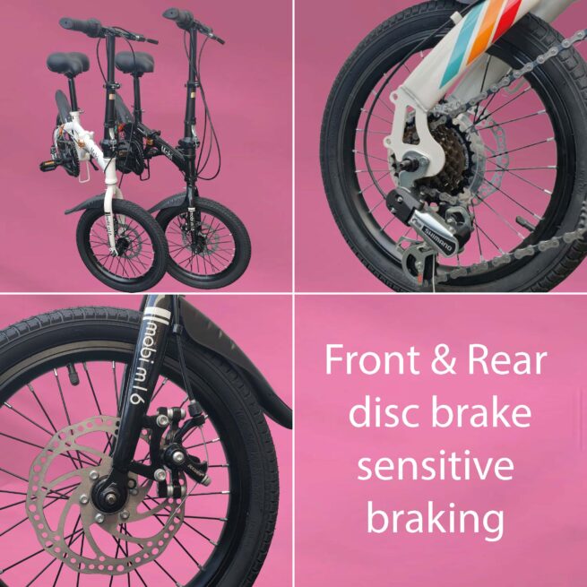 Mobi M16 Foldable Bicycle – Lightweight | Shimano 6-Speed | Easy Fold | SG Stock - Image 6