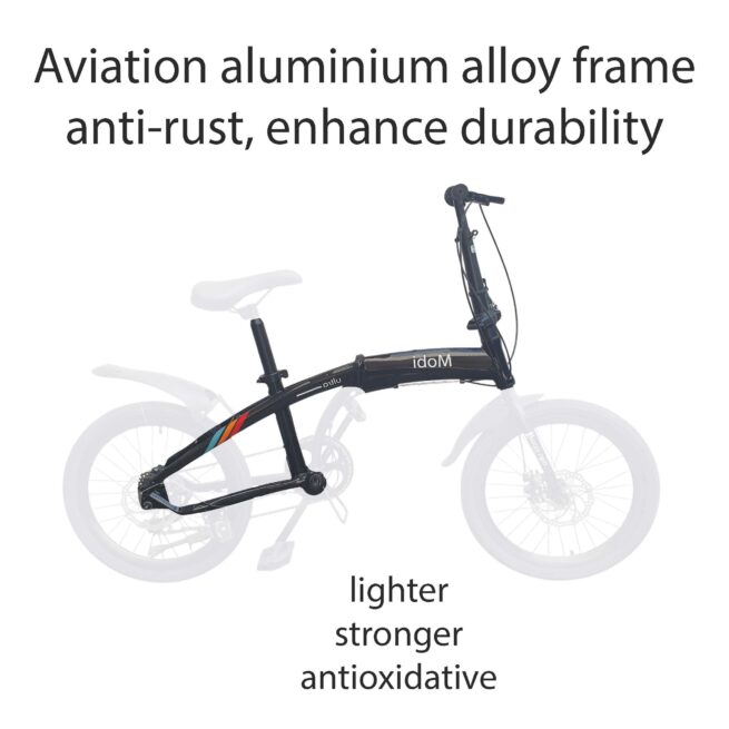 Mobi Ultra Folding Bicycle Pre-install Shimano Aluminium Bike (anti-rust, lightweight, MRT bus & boot friendly) - Image 7