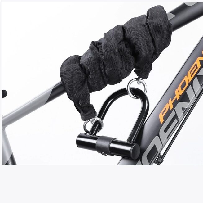 Heavy Duty U-Lock Bicycle Lock + Chain | Anti-Theft | 2 Keys | Mount Bracket | Waterproof - Image 7