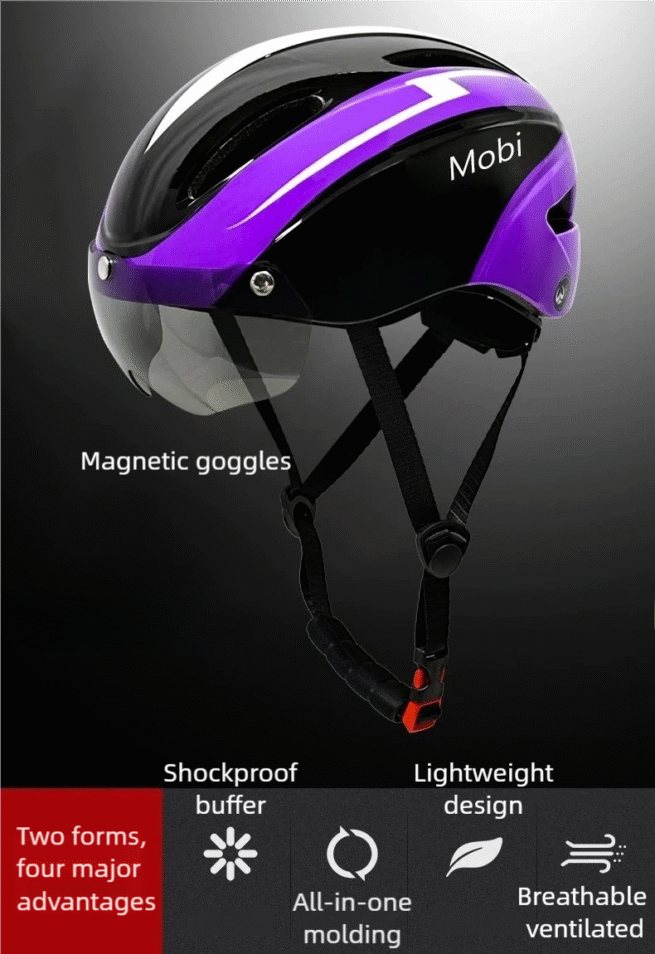 Bicycle Helmet with Visor (High quality Mobi Premium 3y Warranty) - Image 2
